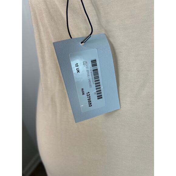 RAEY Square-Neck Cotton-Blend Jersey Maxi Slip Dress in Nude. NWT. Size 8 US - Picture 4 of 6